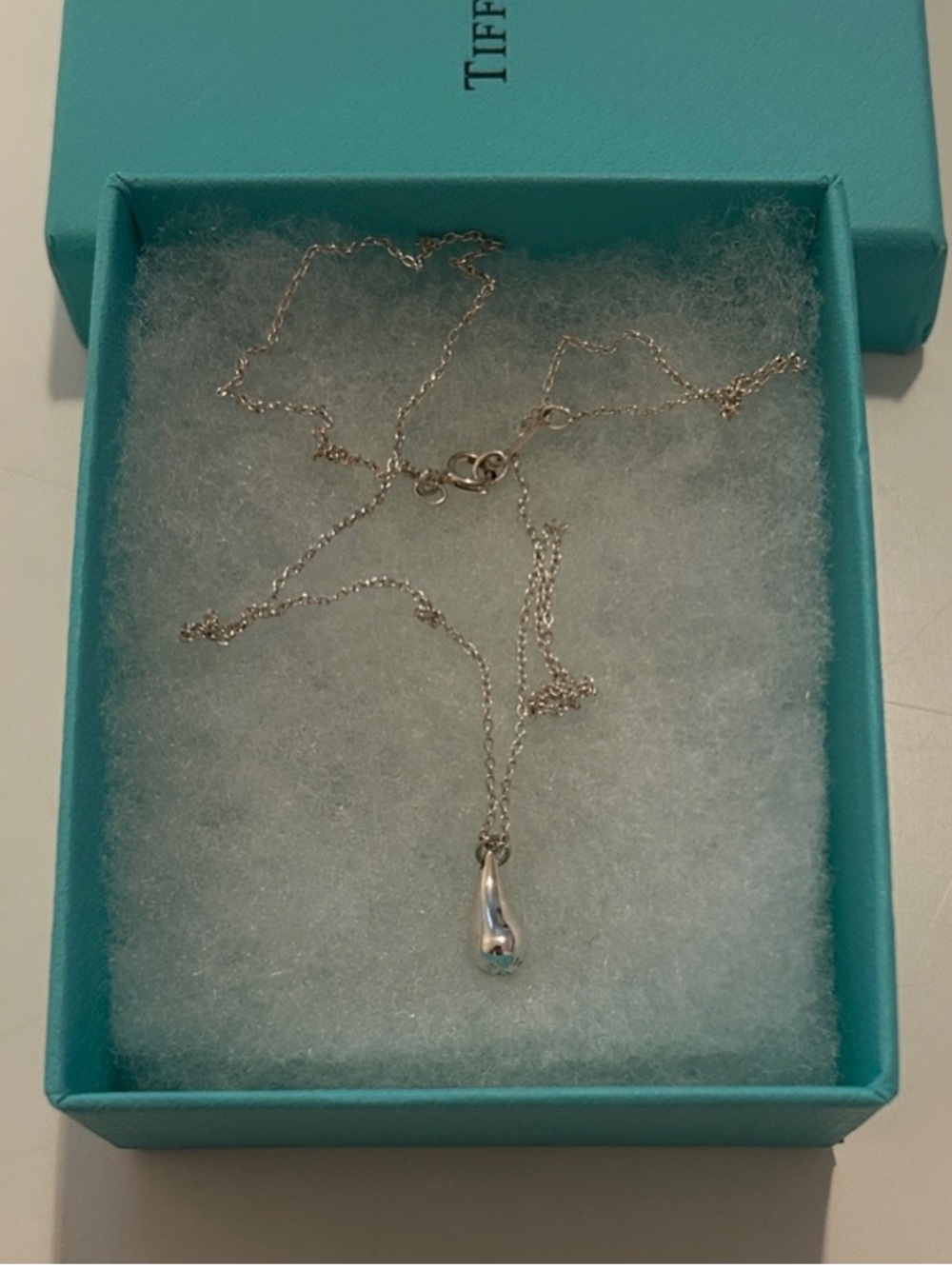 Authentic Tiffany & Co. Silver Teardrop necklace